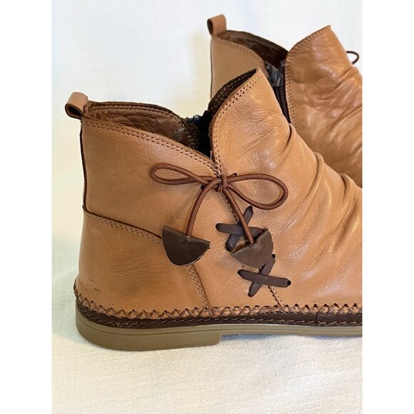 Spring Step‎ Women's Pomeroy Chelsea Boot Leather Sz 10.5-11. Camel Color - Picture 2 of 14